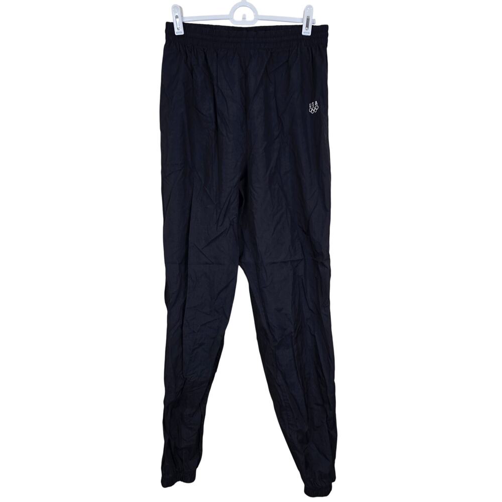 Vintage 80s 90s Men's USA Olympics Navy Blue Windbreaker Pants | Size Medium
